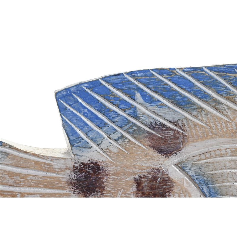 Image secondaire de Figurine Décorative DKD Home Decor 40 x 5 x 18 cm Naturel Bleu Poisson méditerranéen