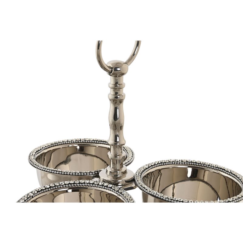 Image secondaire de Centre de Table DKD Home Decor 24 x 24 x 18 cm Argenté Chrome