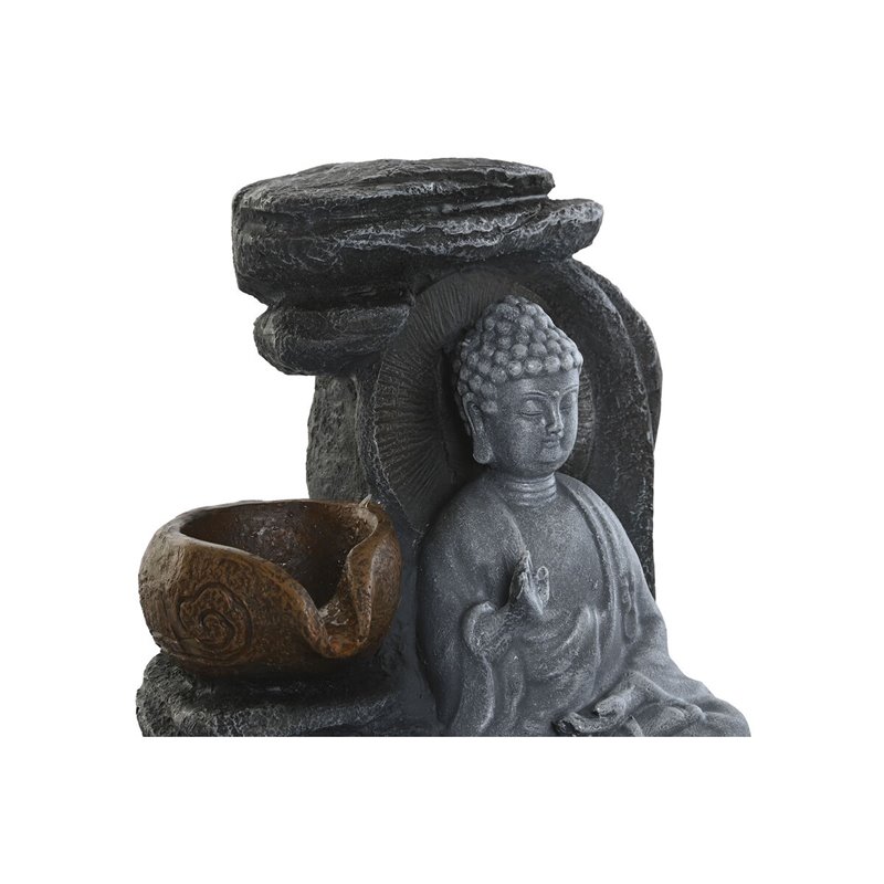 Image secondaire de Fontaine de jardin DKD Home Decor Buda Résine 18 x 18 x 22 cm Oriental (2 Unités)