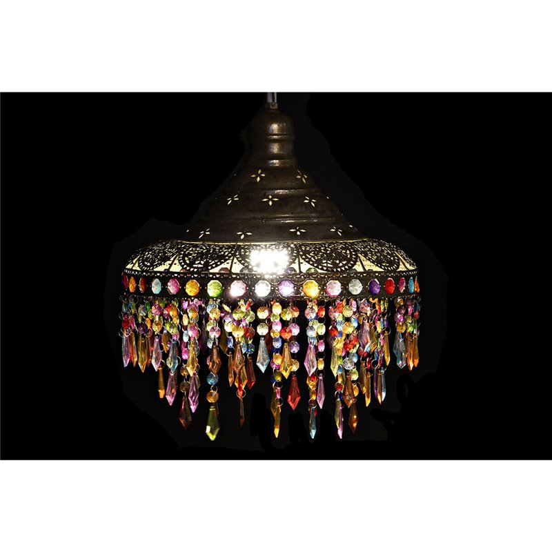 Image secondaire de Suspension DKD Home Decor 37 x 37 x 38 cm Doré Métal Multicouleur 50 W