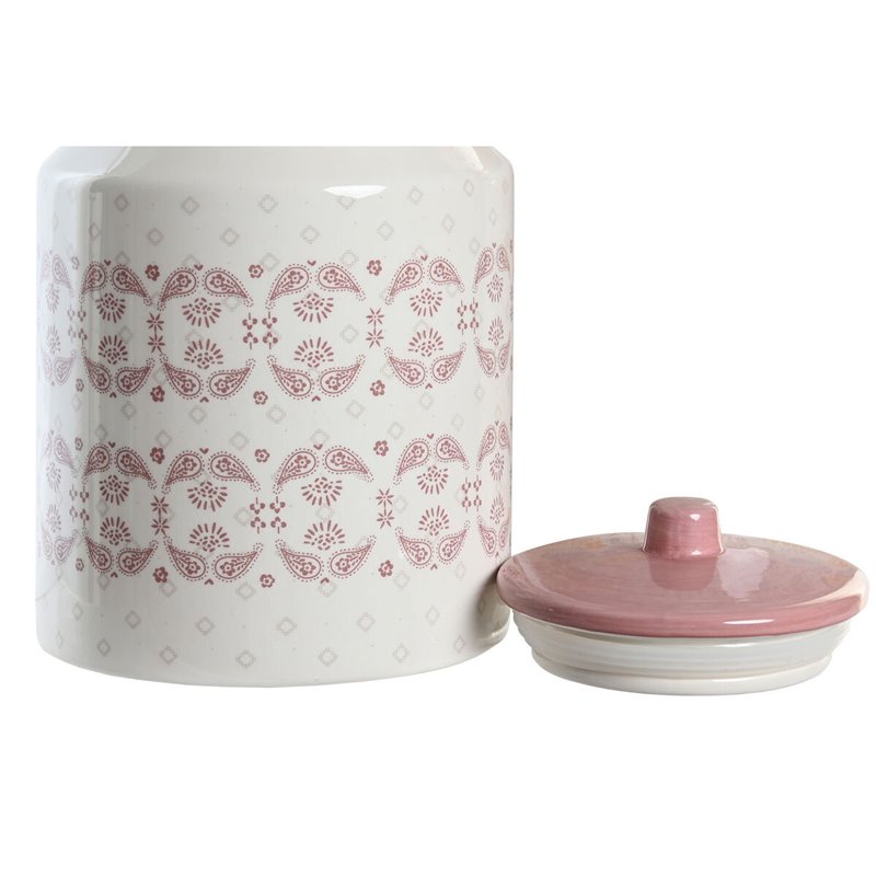 Image secondaire de Boîte DKD Home Decor 15,5 x 15,5 x 21 cm Rose Blanc Dolomite