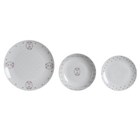 Service de Vaisselle DKD Home Decor Porcelaine Rose Blanc 27 x 27 x 3 cm 159,99 €