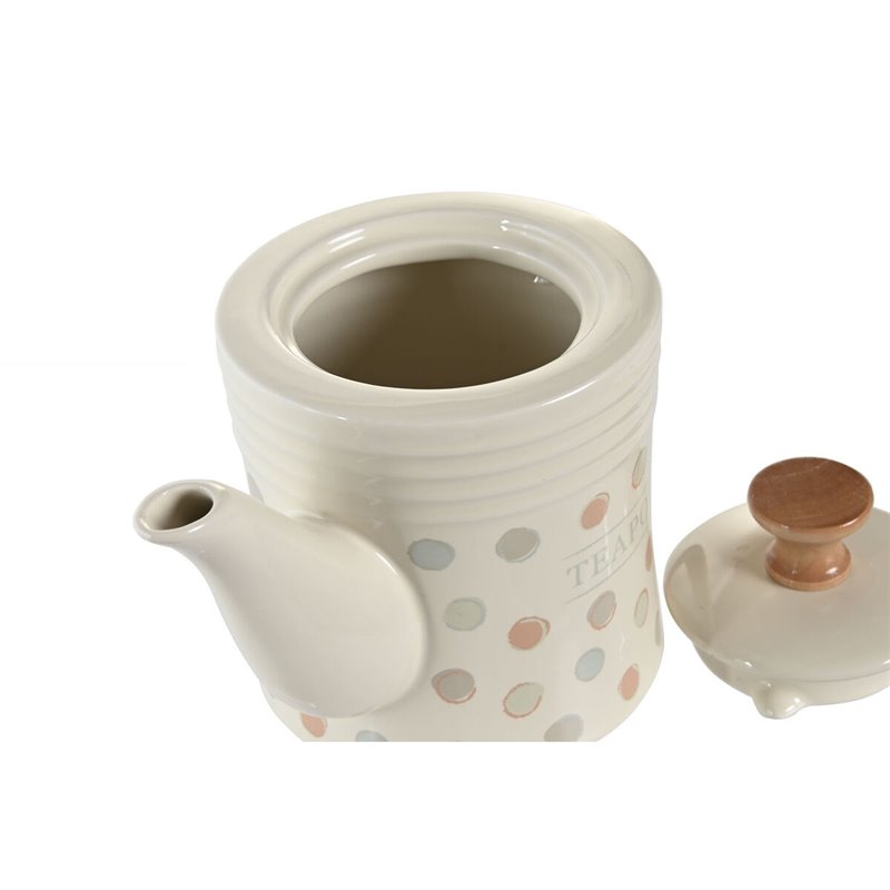 Image secondaire de Théière DKD Home Decor Beige Grès 1 L