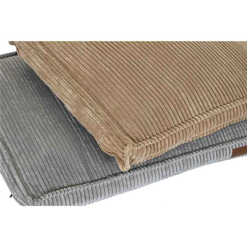 Image secondaire de Lit pour animal domestique DKD Home Decor 70 x 57 x 10 cm Gris Camel 2 Unités