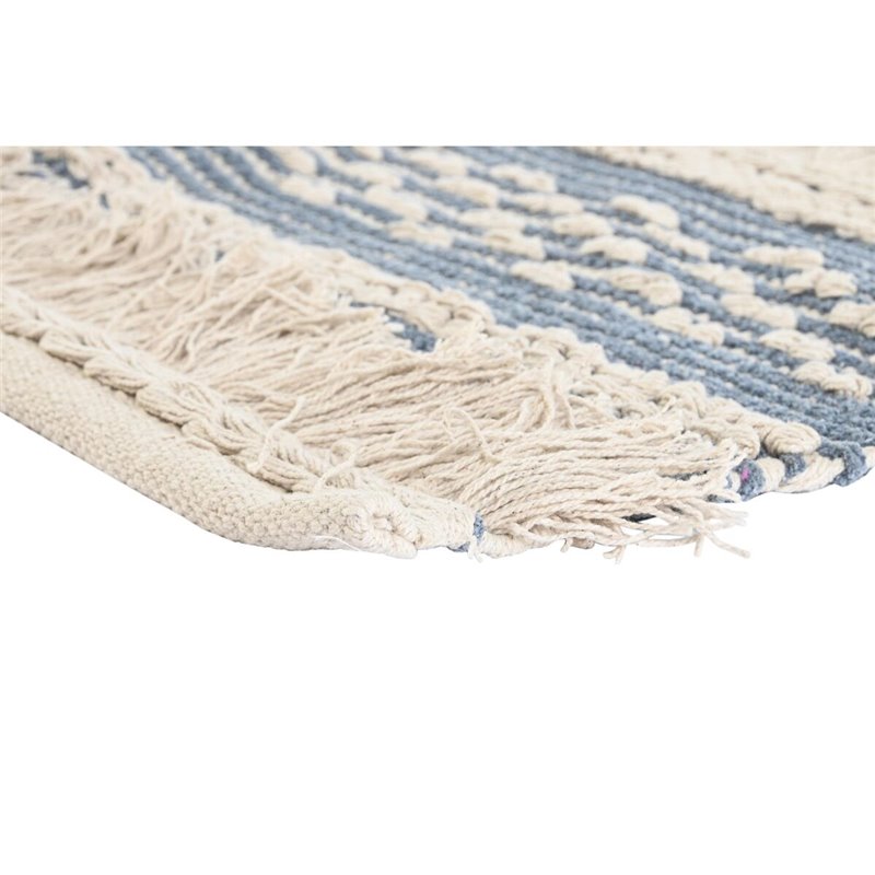 Image secondaire de Tapis DKD Home Decor 180 x 120 x 2 cm Bleu Coton Blanc Boho