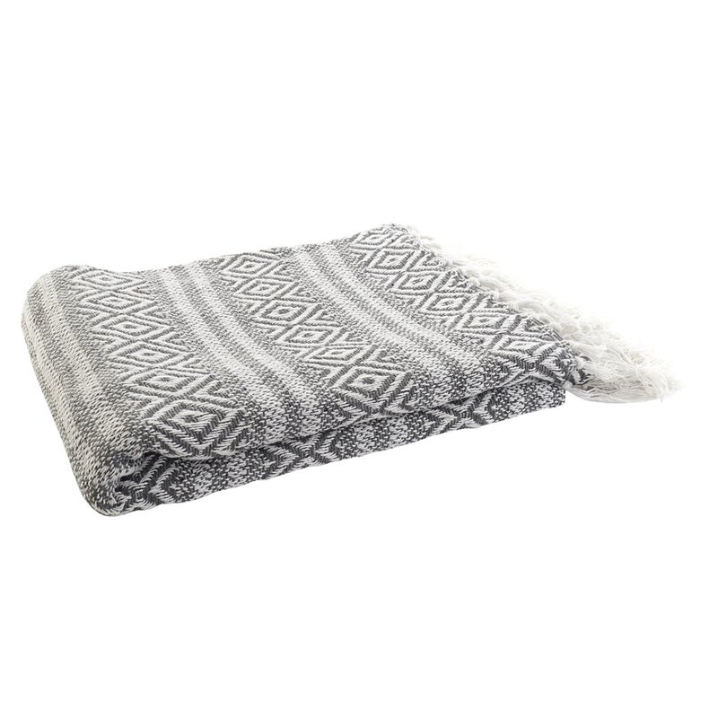 Couverture DKD Home Decor 130 x 170 x 1 cm Gris