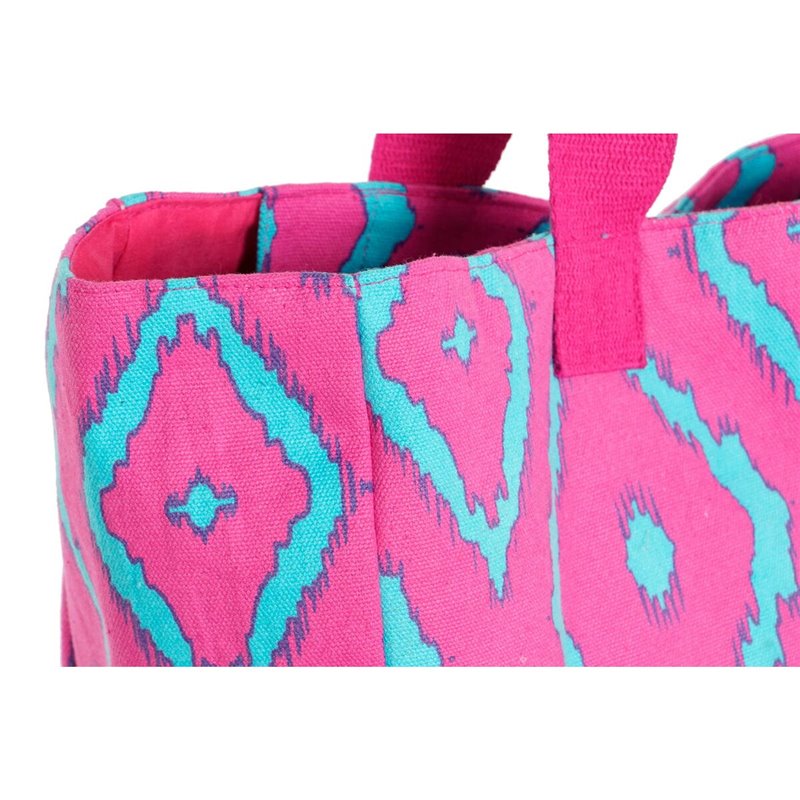 Image secondaire de Sac de plage DKD Home Decor Bleu Vert Orange Fuchsia 55 x 14 x 35 cm (3 Unités)