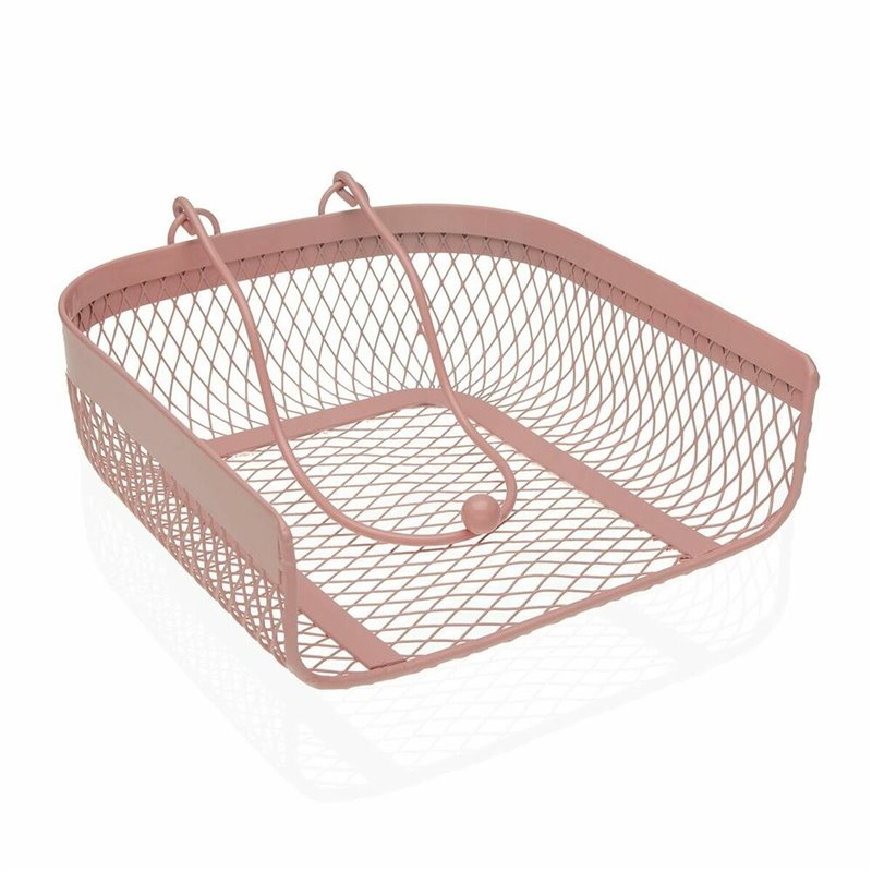 Porte-Serviettes Versa Rose Métal Acier 20 x 6,8 x 18,5 cm