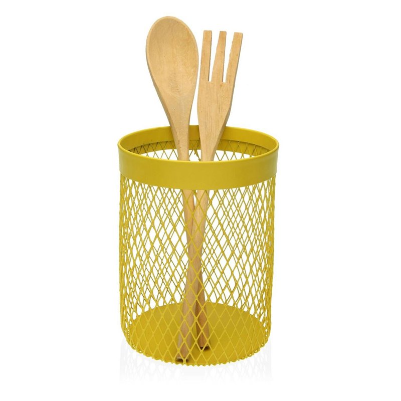 Image secondaire de Pot pour ustensiles de cuisine Versa Jaune (11,5 x 15,5 x 11,5 cm)