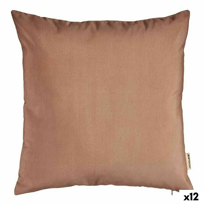 Housse de coussin 60 x 0,5 x 60 cm Marron (12 Unités)