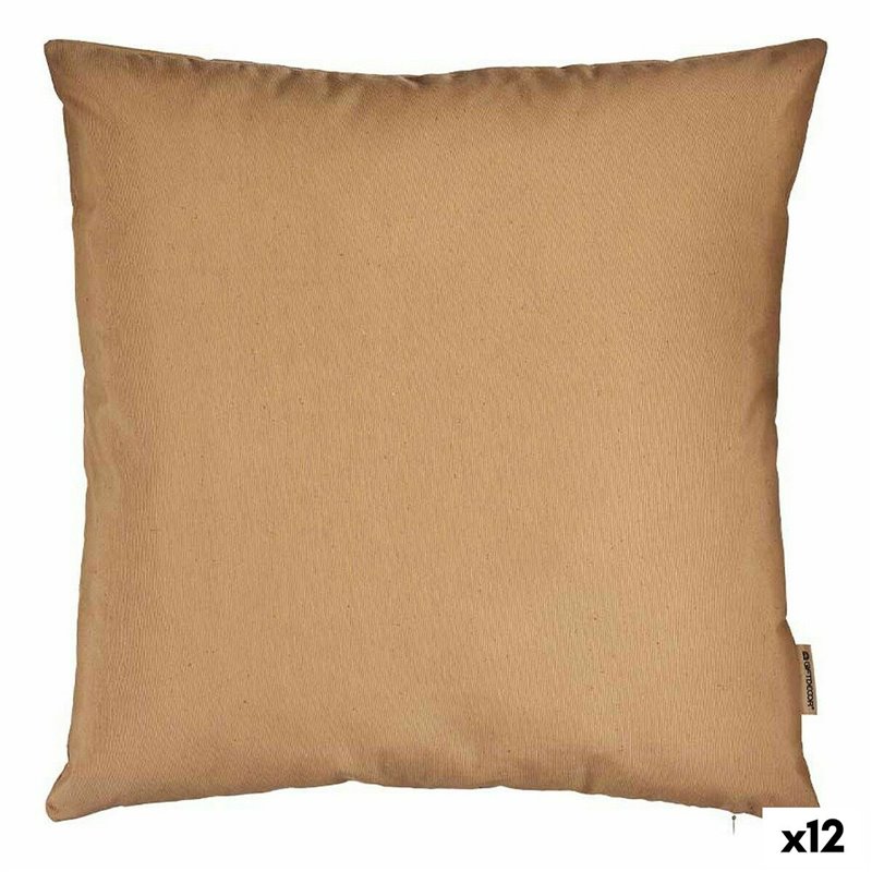 Housse de coussin 60 x 0,5 x 60 cm Beige (12 Unités)