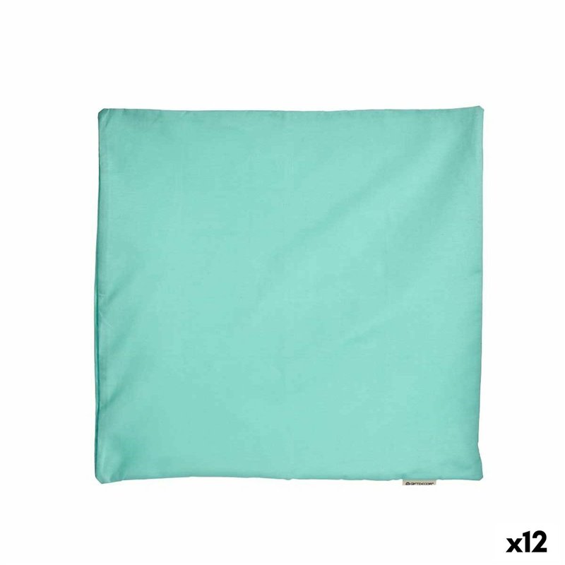 Housse de coussin Turquoise (60 x 0,5 x 60 cm) (12 Unités)