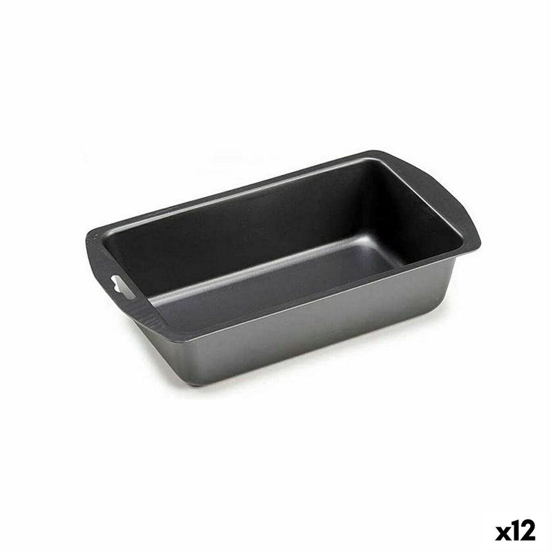 Moule pour four Gris foncé Acier au carbone (13 x 6,3 x 30 cm) (12 Unité