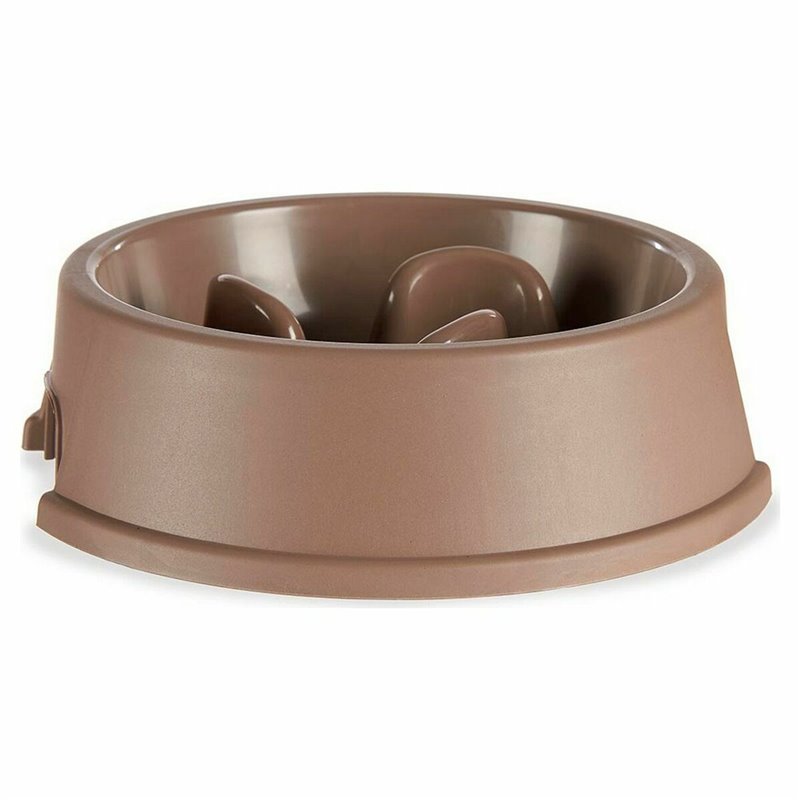 Image secondaire de Gamelle à Alimentation Lente pour Animaux de Compagnie Beige Plastique (27 x 7,5 x 27 cm) (12 Unités)