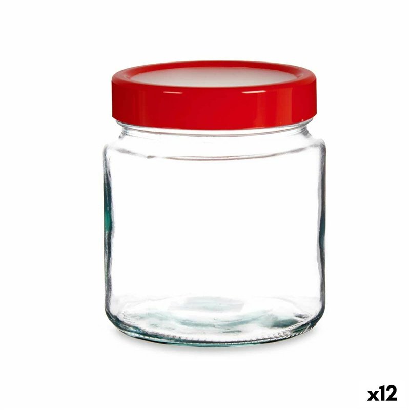 Boîte Rouge Transparent verre polypropylène (1 L) (12 Unités)