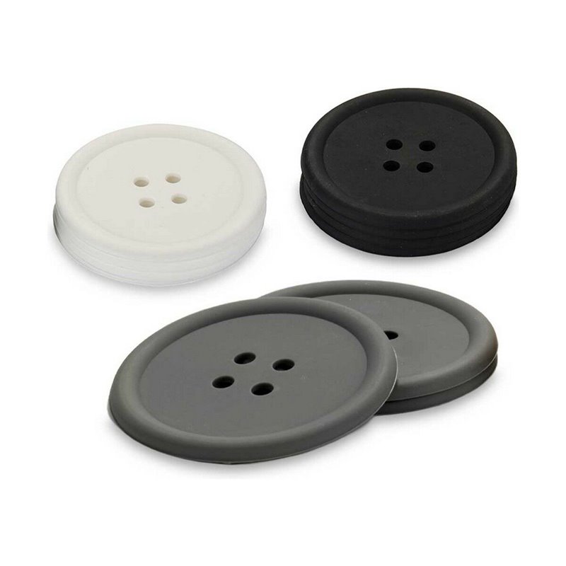 Image secondaire de Dessous de verres Bouton Lot Silicone (24 Unités)