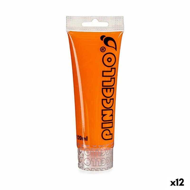 Peinture acrylique Orange 120 ml (12 Unités)