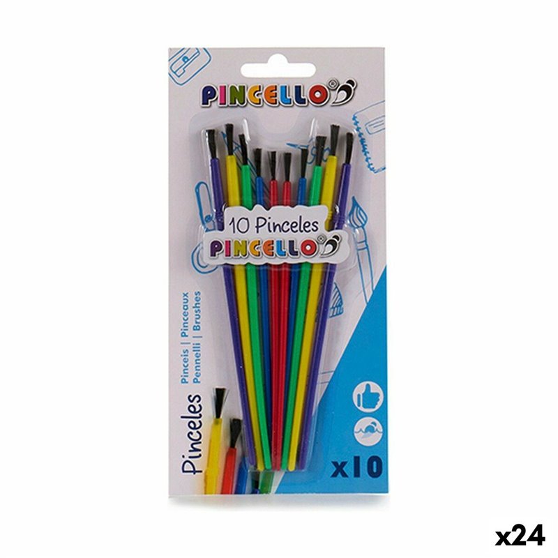 Pinceaux Multicouleur Lot (24 Unités)