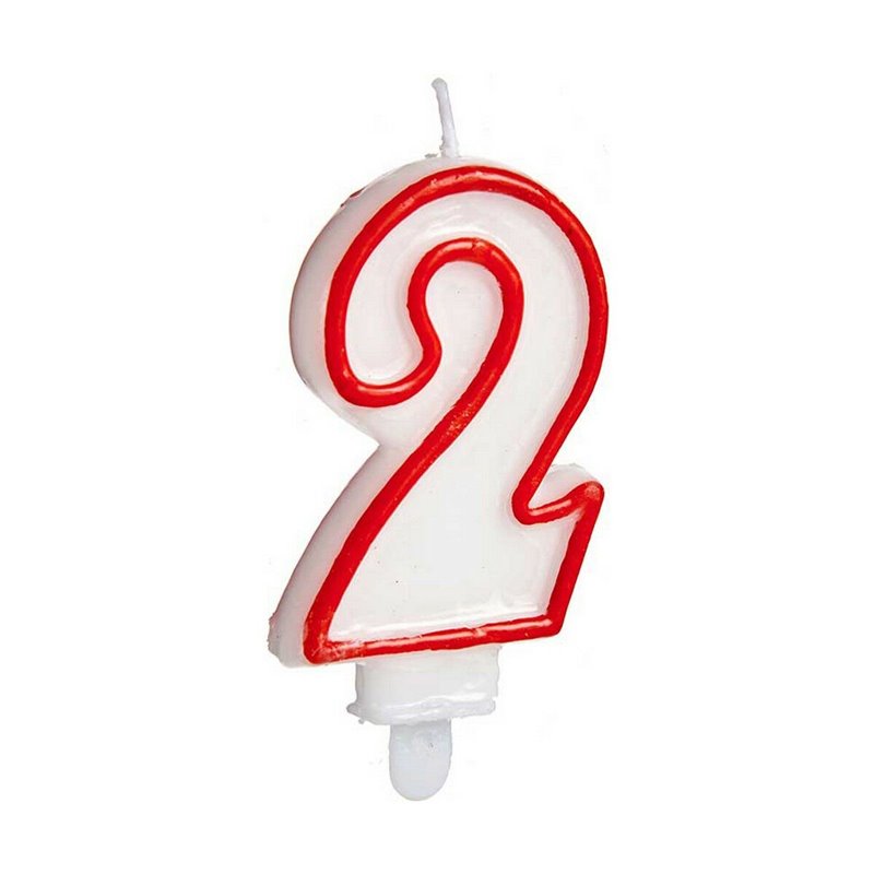 Image secondaire de Bougie Numéro 2 Anniversaire (12 Unités)