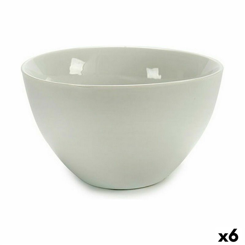 Bol 13 x 7,2 x 13 cm Porcelaine Blanc 600 ml (6 Unités)