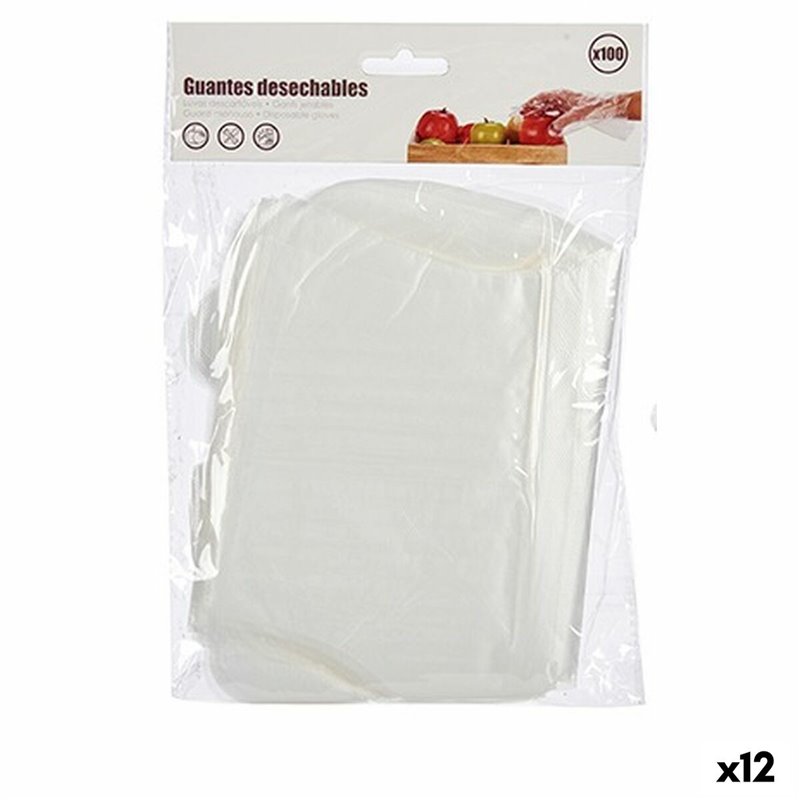 Gants Jetables Lot Transparent Plastique (12 Unités)