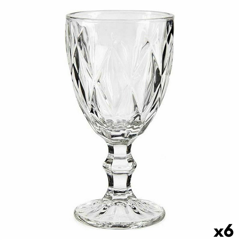 Verre de vin Diamant Transparent verre 330 ml (6 Unités)