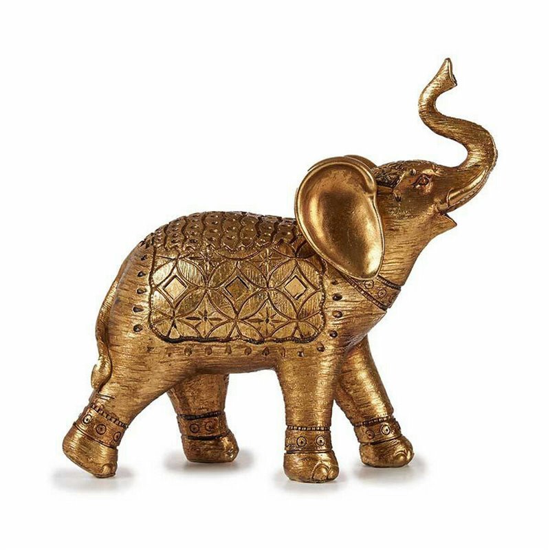 Image secondaire de Figurine Décorative Eléphant Doré 27,5 x 27 x 11 cm (4 Unités)