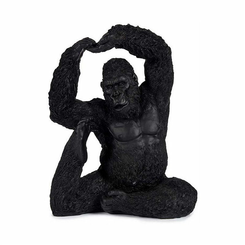 Image secondaire de Figurine Décorative Yoga Gorille Noir 15,2 x 31,5 x 26,5 cm (3 Unités)