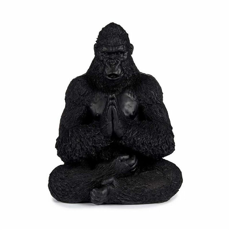 Image secondaire de Figurine Décorative Gorille Yoga Noir 16 x 28 x 22 cm (4 Unités)