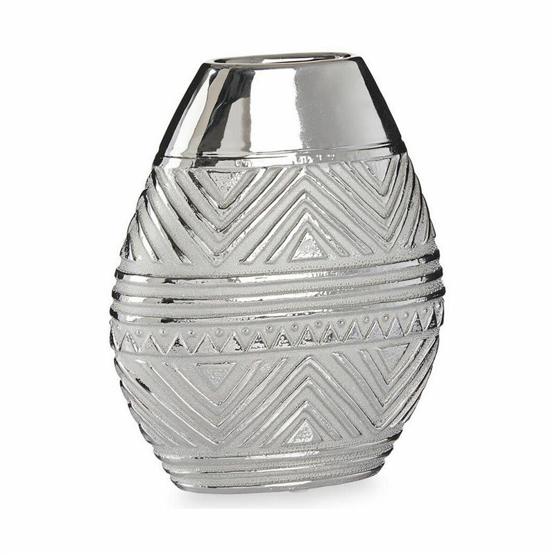 Image secondaire de Vase Largeur Argenté Céramique 9,8 x 26,5 x 22 cm (6 Unités)