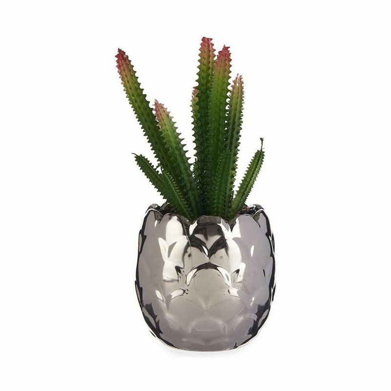 Image secondaire de Plante décorative Cactus Céramique Plastique 10 x 20 x 10 cm (6 Unités)