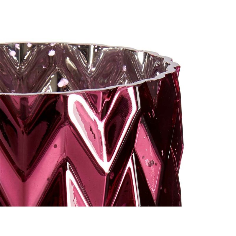 Image secondaire de Vase Taillé Epis Rose Verre 11,3 x 19,5 x 11,3 cm (6 Unités)