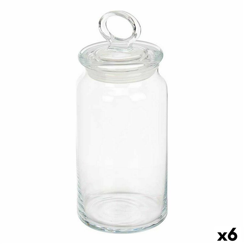 Bocal Kitchen 9,8 x 23,4 x 9,8 cm Transparent Silicone verre 1,1 L (6 Unités)