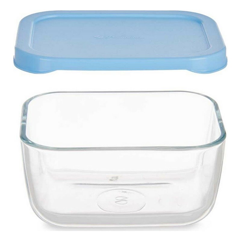 Image secondaire de Boîte à lunch Snow 420 ml Bleu Transparent verre Polyéthylène (12 Unités)