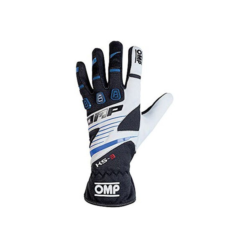 Gants de karting pour enfants OMP KS-3 Bleu Blanc Noir 5