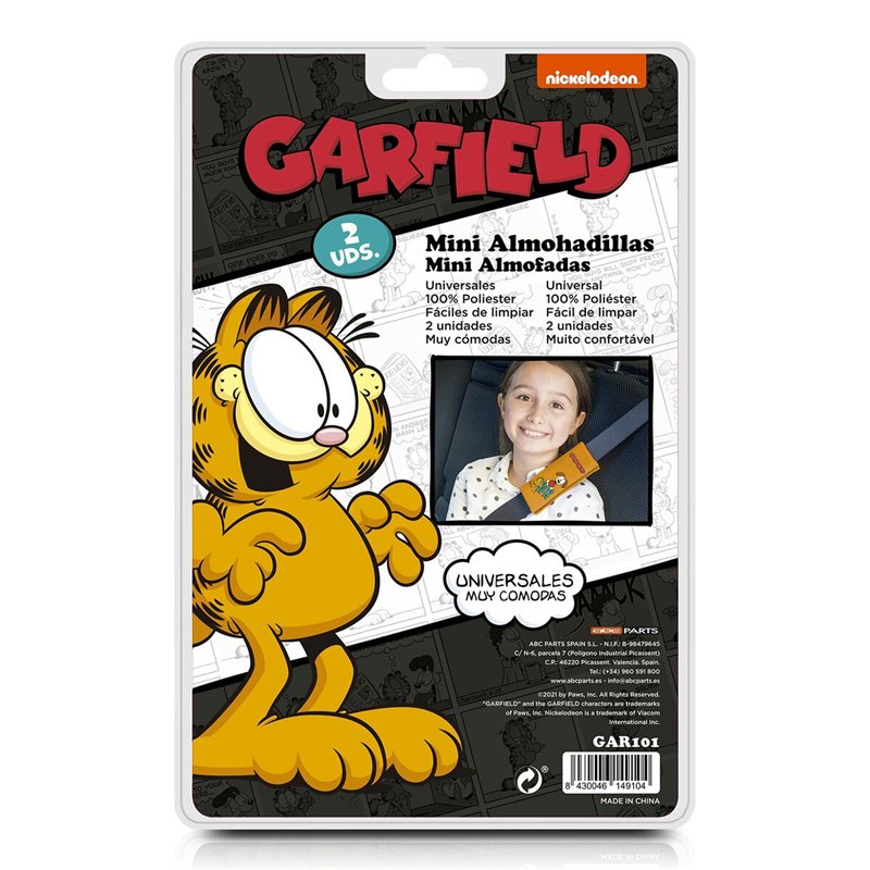 Image secondaire de Coussinets de ceinture de sécurité GAR101 Orange Garfield