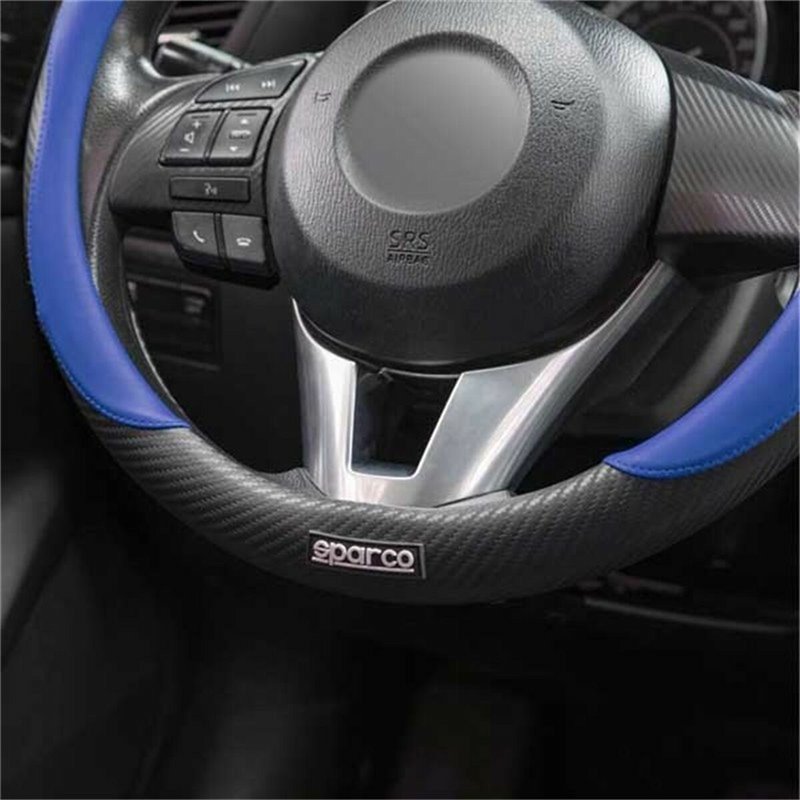 Housse pour volant Sparco SPCS128AZ Ø 37-38 cm Bleu