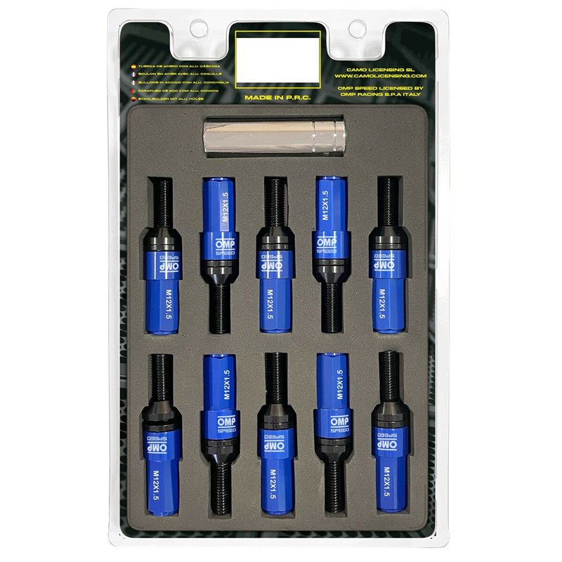 Kit de vissage OMP OMPS09981207 28 mm Bleu M12 x 1,50