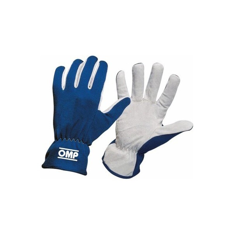 Gants de conduite pour hommes OMP Rally Blue marine Bleu L