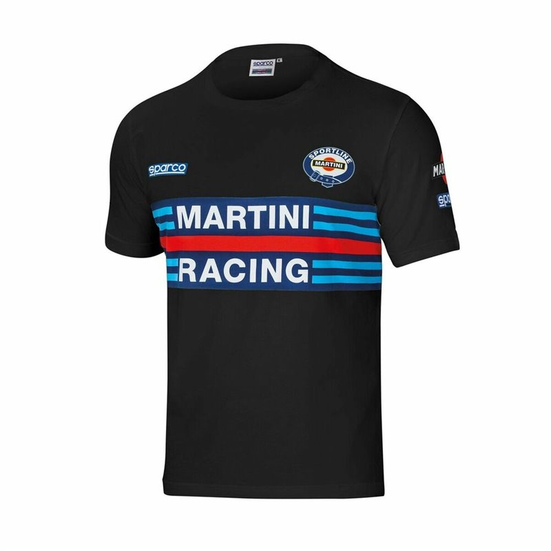 T-Shirt à manches courtes homme Sparco Martini Racing Noir