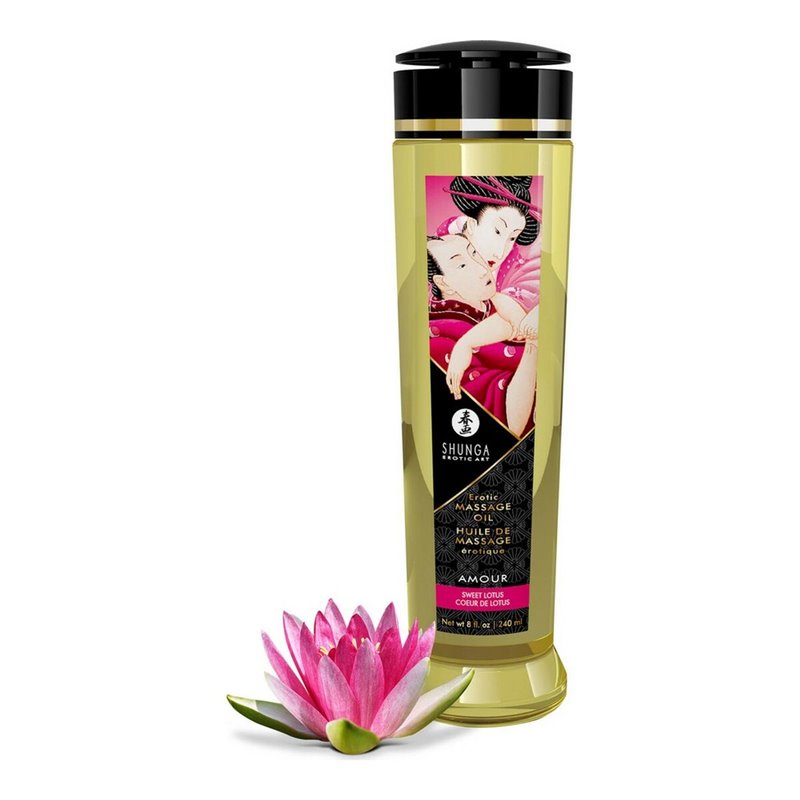 Huile de massage érotique Shunga 240 ml Fleur de Lotus