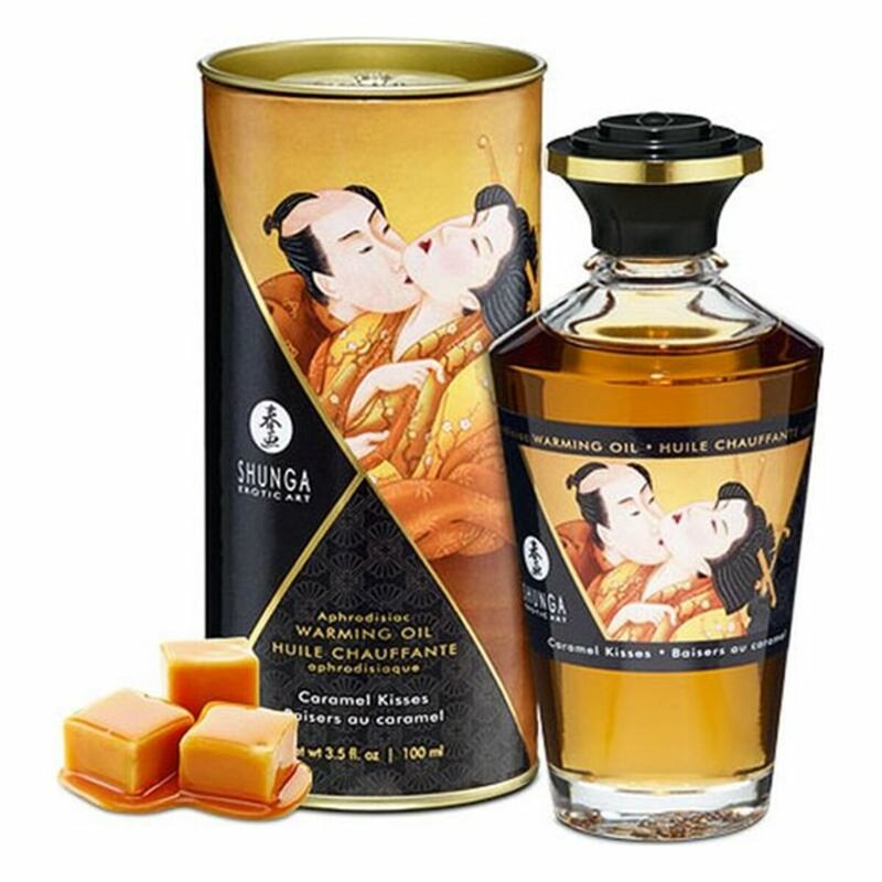 Huile de massage érotique Shunga Caramel Kisses 100 ml