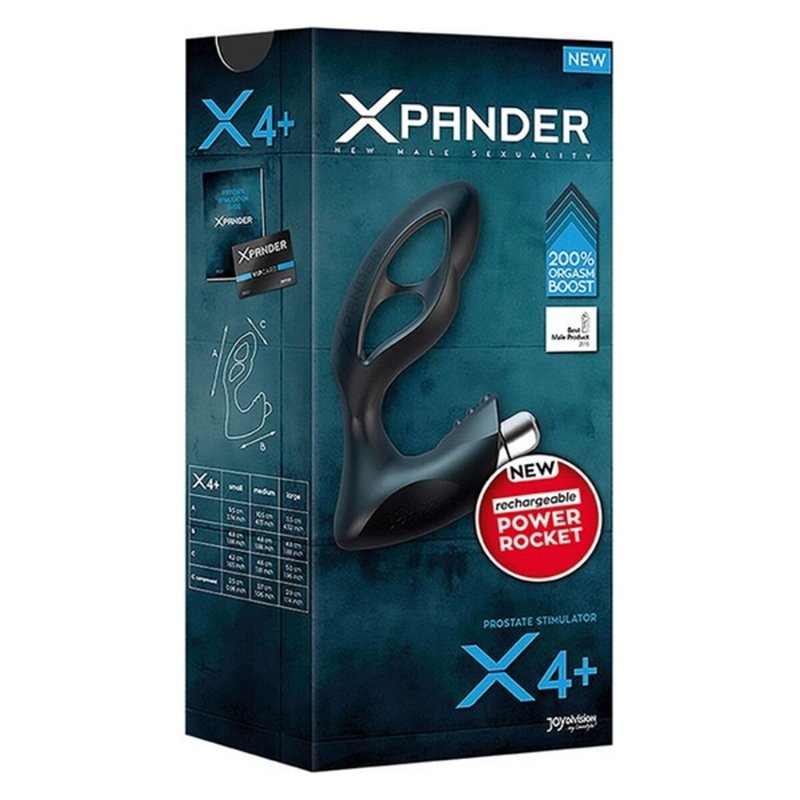 Image secondaire de Massage Prostate Silicone Xpander X4 Noir JoydiVision X 4+ (9,5 cm) Noir