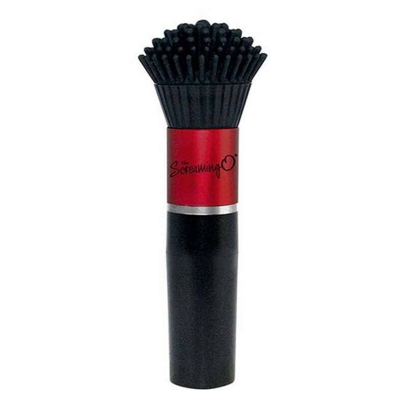 Stimulateur clitoridien The Screaming O Pinceau de Maquillage Noir/Rouge