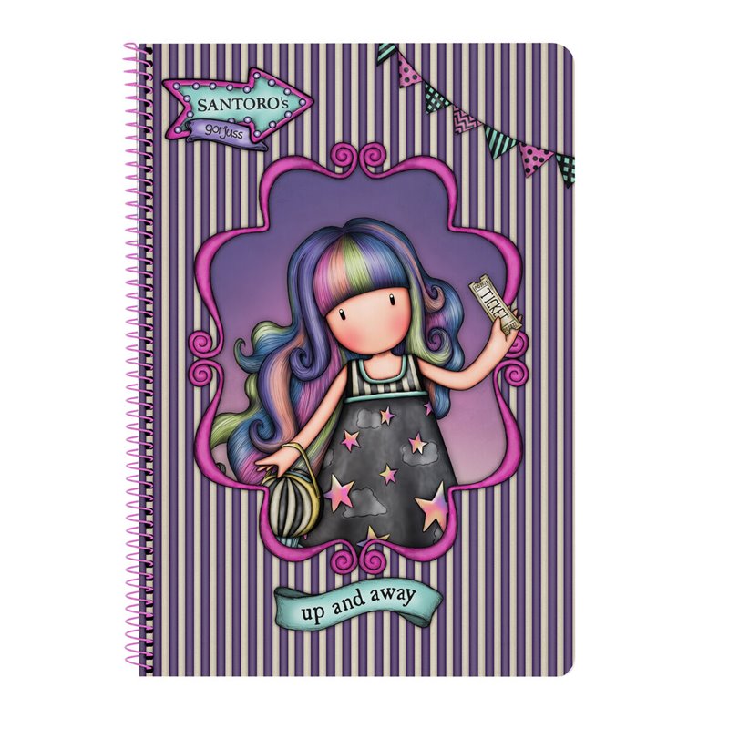 Carnet Gorjuss Up and away Violet A4