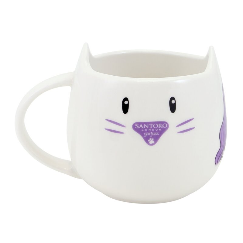 Image secondaire de Tasse avec sous-tasse Gorjuss Smitten kitten Blanc Noir Céramique Dessous de verres Tasse