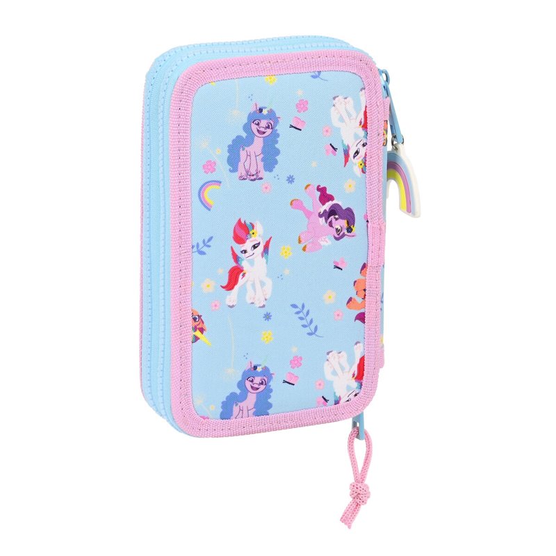 Image secondaire de Plumier double My Little Pony Wild & free Bleu Rose 12.5 x 19.5 x 4 cm (28 Pièces)