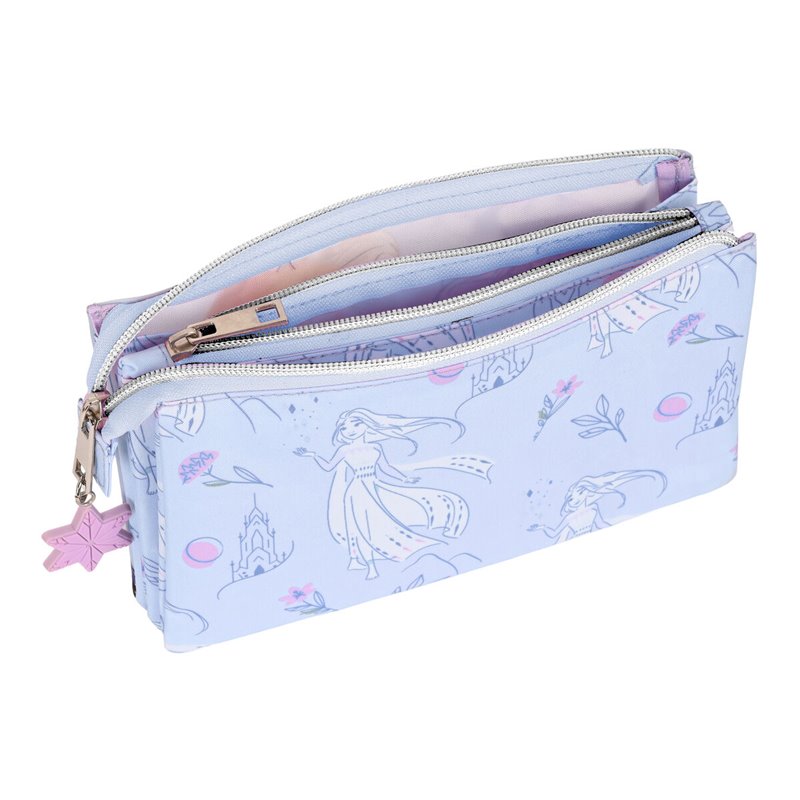 Image secondaire de Trousse Fourre-Tout Triple Frozen Believe Lila 22 x 12 x 3 cm