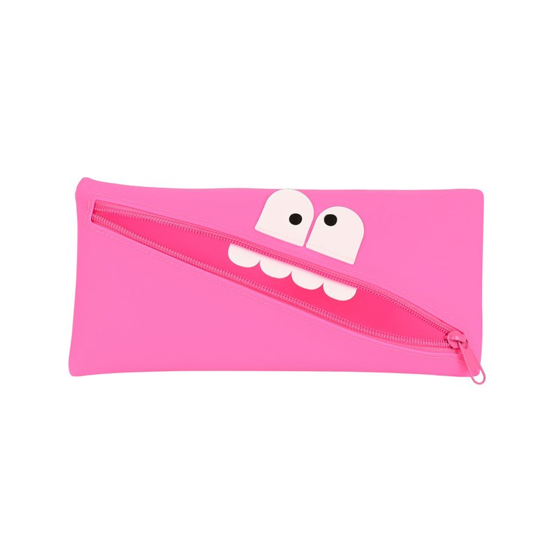 Trousse d'écolier Safta Visage 22 x 11 x 1 cm Fuchsia