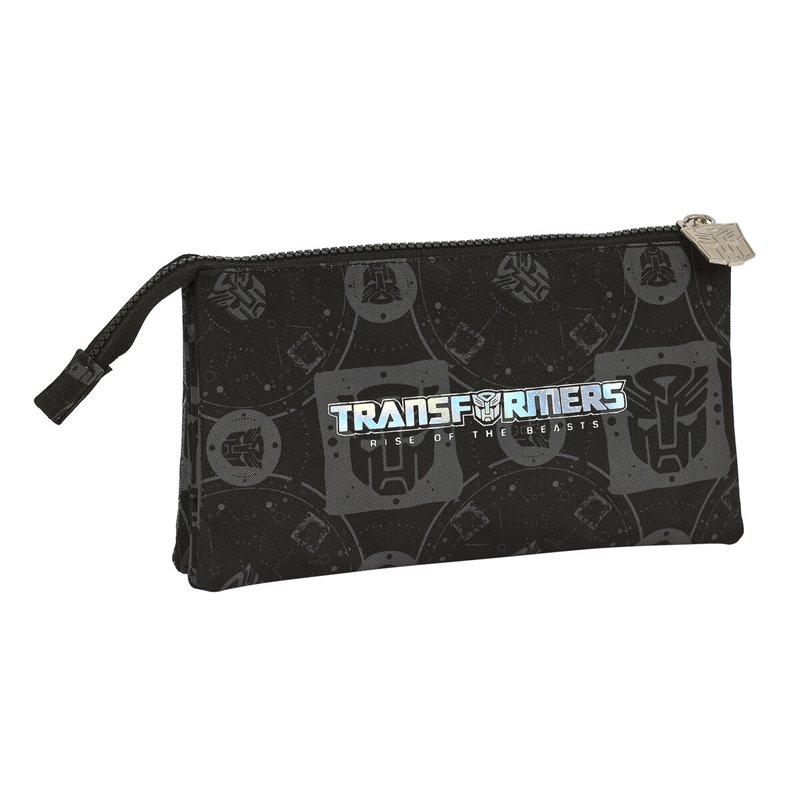 Image secondaire de Trousse Fourre-Tout Triple Transformers Noir 22 x 12 x 3 cm